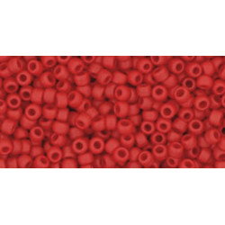 TOHO Rocailles 11/0 (#45F) Opaque-Frosted Pepper Red
