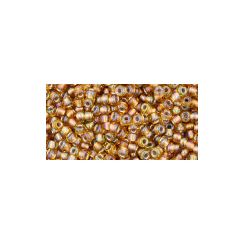 TOHO Rocailles 11/0 (#278) Gold-Lined Rainbow Topaz