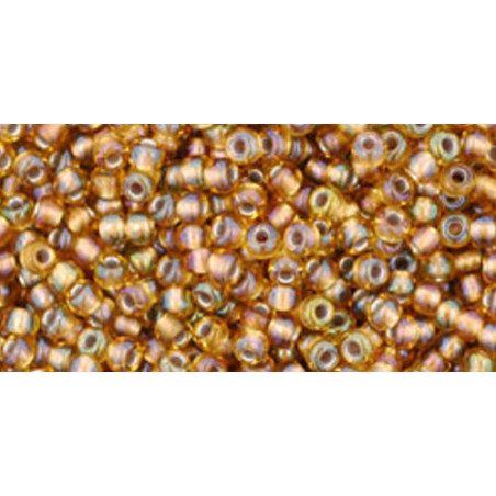 TOHO Rocailles 11/0 (#278) Gold-Lined Rainbow Topaz