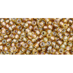 TOHO Rocailles 11/0 (#279) Inside-Color Rainbow Lt Topaz/Gray Lined