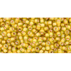 TOHO Rocailles 11/0 (#302) Inside-Color Jonquil/Apricot Lined