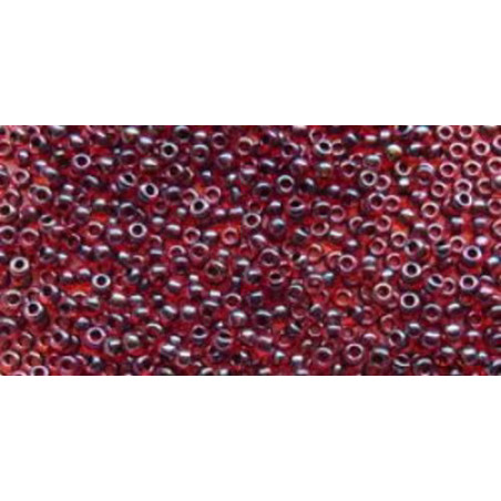 TOHO Rocailles 11/0 (#400) Inside-Color Black/Dark Ruby AB