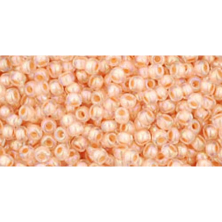 TOHO Rocailles 11/0 (#794) Inside-Color Rainbow Crystal/Apricot Lined