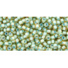 TOHO Rocailles 11/0 (#952) Inside-Color Rainbow Lt Topaz/Sea Foam Line