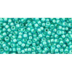 TOHO Rocailles 11/0 (#954) Inside-Color Aqua/Lt Jonquil Lined