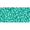 TOHO Rocailles 11/0 (#954) Inside-Color Aqua/Lt Jonquil Lined