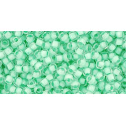 TOHO Rocailles 11/0 (#975) Inside-Color Crystal/Neon Sea Foam Lined