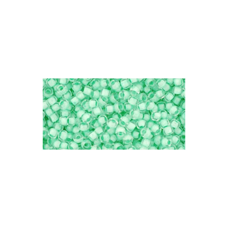 TOHO Rocailles 11/0 (#975) Inside-Color Crystal/Neon Sea Foam Lined