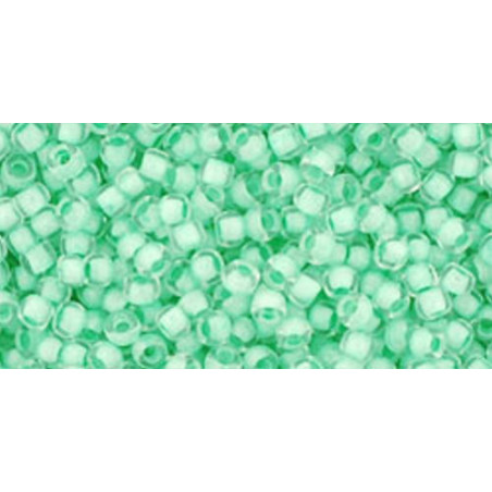 TOHO Rocailles 11/0 (#975) Inside-Color Crystal/Neon Sea Foam Lined