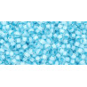 TOHO Rocailles 11/0 (#976) Inside-color Crystal/Neon Ice Blue Lined