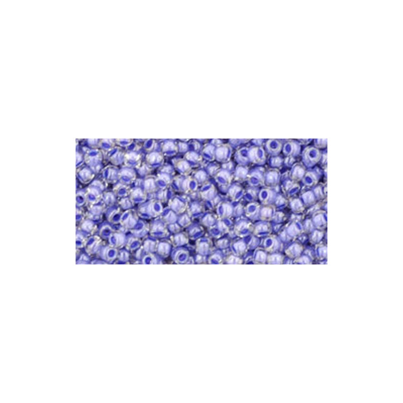 TOHO Rocailles 11/0 (#988) Inside-Color Crystal/Lupine Lined