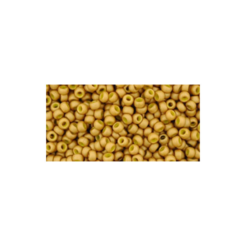TOHO Rocailles 11/0 (#1623F) Opaque-Frosted Gold Luster Yellow