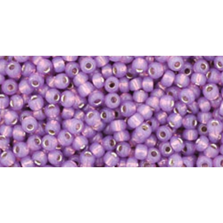 TOHO Rocailles 11/0 (#2108PF) Permanent Finish - Silver-Lined Milky Am