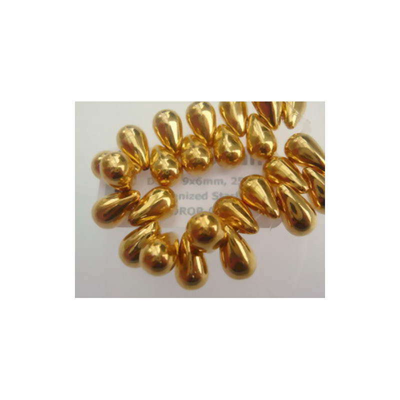 Drops 9x6mm Galvanized Starlight, 25 St.