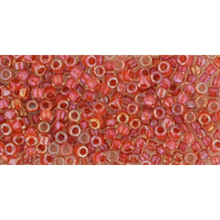 TOHO Treasures 11/0 (#186) Inside-Color Luster Crystal/Terra Cotta Lin