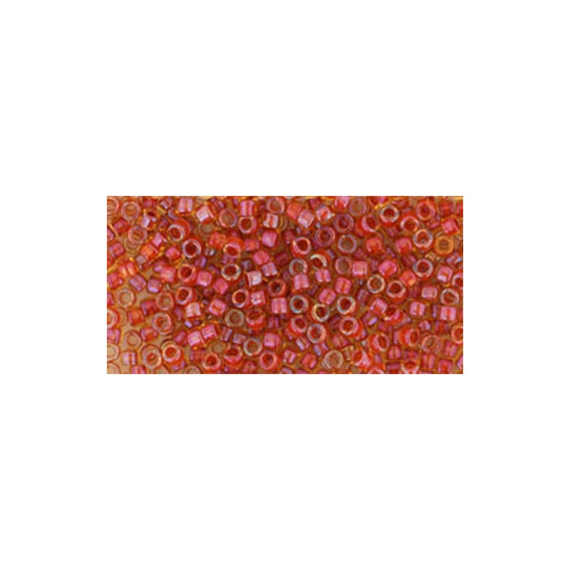 TOHO Treasures 11/0 (#951) Inside-Color Jonquil/Brick Red Lined