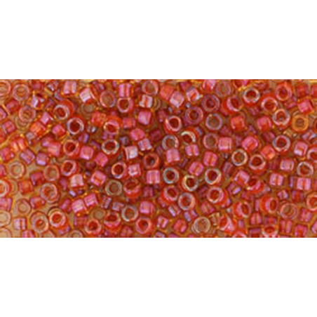 TOHO Treasures 11/0 (#951) Inside-Color Jonquil/Brick Red Lined