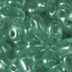 Twin Beads 2,5x5mm (#08358) Crystal Green Aqua Pearl