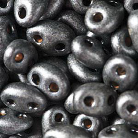 Twin Beads 2,5x5mm (#28992M) Jet Khaki Pearl Matte