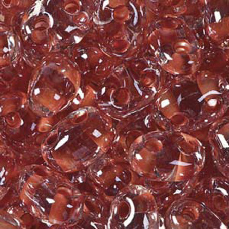 Twin Beads 2,5x5mm (#38689) Crystal Yellow Orange Color Lined