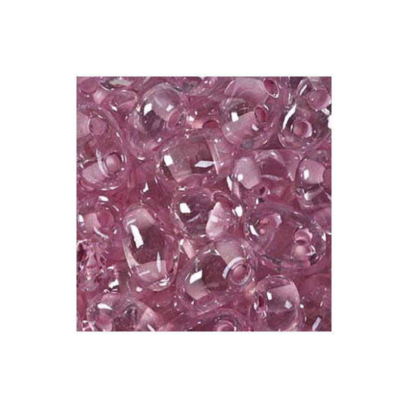 Twin Beads 2,5x5mm (#38694) Crystal Pale Pink Color Lined