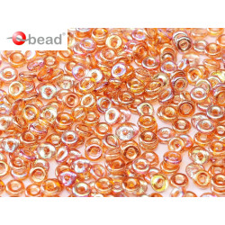 O-Beads 2x4 mm Crystal Orange Rainbow