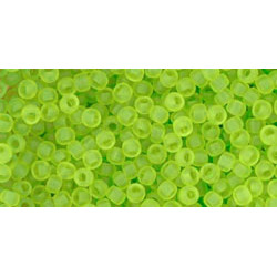 TOHO Rocailles 11/0 (#4F) Transparent-Frosted Lime Green