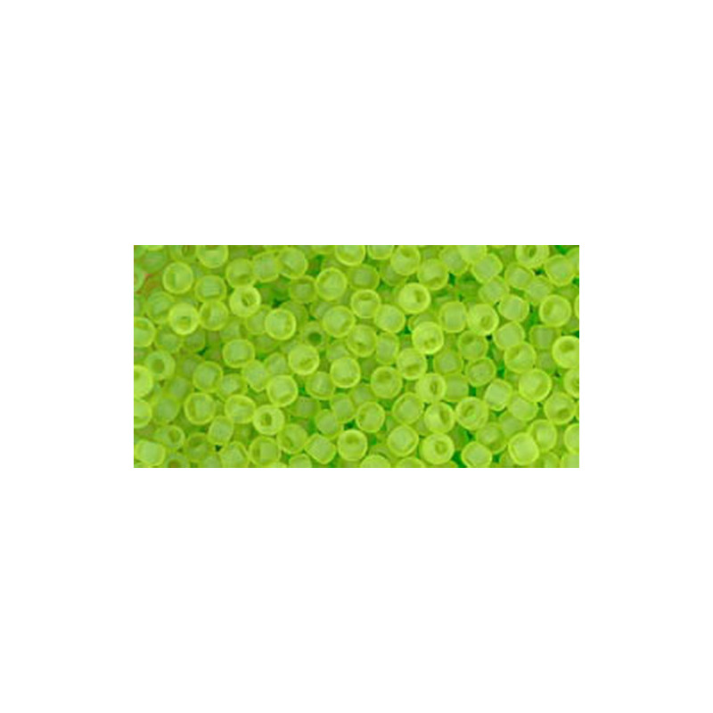 TOHO Rocailles 11/0 (#4F) Transparent-Frosted Lime Green