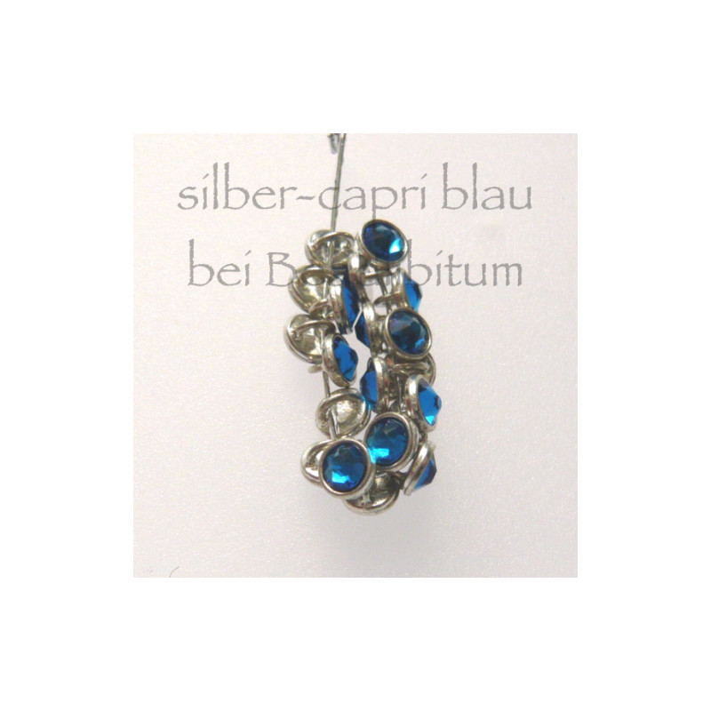 CRYSTALETTS 3mm Swarovski Xirius Capri Blue / Silber Rhodiniert