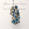 CRYSTALETTS 3mm Swarovski Xirius Capri Blue / Silber Rhodiniert