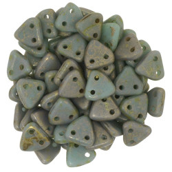 CzechMates Triangle 6mm Turquoise - Copper Picasso