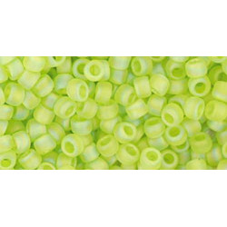 TOHO Rocailles 8/0 (#164F) Trans-Rainbow-Frosted Lime Green