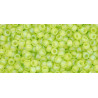TOHO Rocailles 11/0 (#164F) Trans-Rainbow-Frosted Lime Green