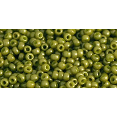 TOHO Rocailles 11/0 (#1624F) Opaque-Frosted Pea Green Soup
