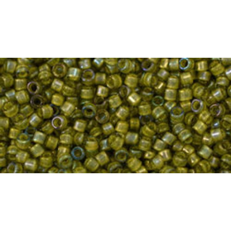 TOHO Treasures 11/0 (#246) Inside-Color Luster Black Diamond/Opaque Ye