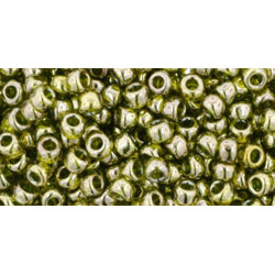 TOHO Rocailles 8/0 (#457) Gold-Lustered Green Tea
