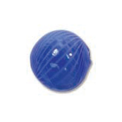 Venezianische Hohlperle Dark Blue/White, 13 mm rund