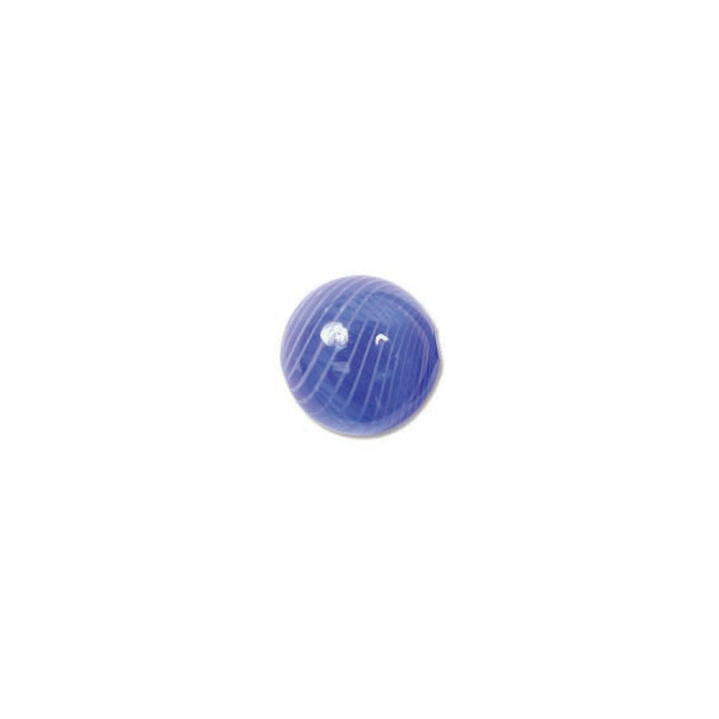 Venezianische Hohlperle Dark Blue/White, 20 mm rund