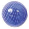 Venezianische Hohlperle Dark Blue/White, 20 mm rund