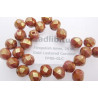 Firepolish 6mm Gold Lustered Caramel, 25 St.