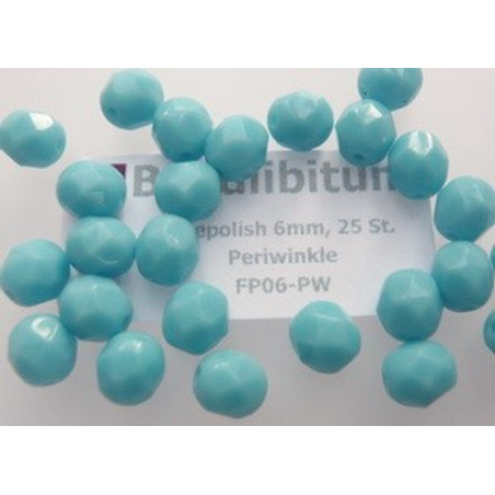 Firepolish 6mm Periwinkle, 25 St.
