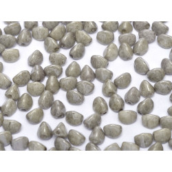 Pinch Beads 5x3mm Grey Luster, 50 St.