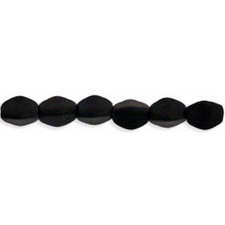 Pinch Beads 5x3mm Matte Jet, 50 St.