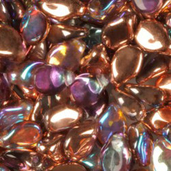 PRECIOSA Pip Beads 5x7mm Crystal Copper Rainbow, 50 St.