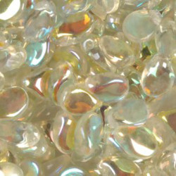 PRECIOSA Pip Beads 5x7mm Crystal Green Rainbow, 50 St.