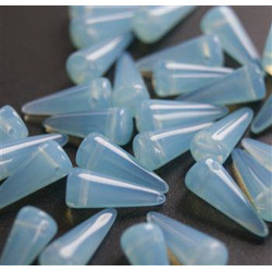 Spike Beads 5x13 mm Aqua Opal, 10 St.