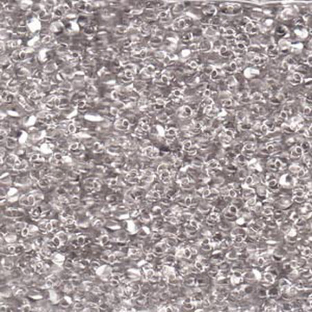 Matsuno Peanut Beads 2x4mm (P1034) Clear Silver