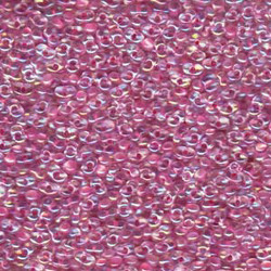 Matsuno Peanut Beads 2x4mm (P1440) Inside Color Pink Rainbow