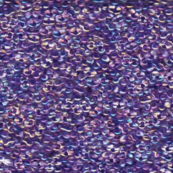 Matsuno Peanut Beads 2x4mm (P1448) Inside Color Purple Rainbow