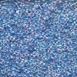 Matsuno Peanut Beads 2x4mm (P1450) Inside Color Blue Rainbow